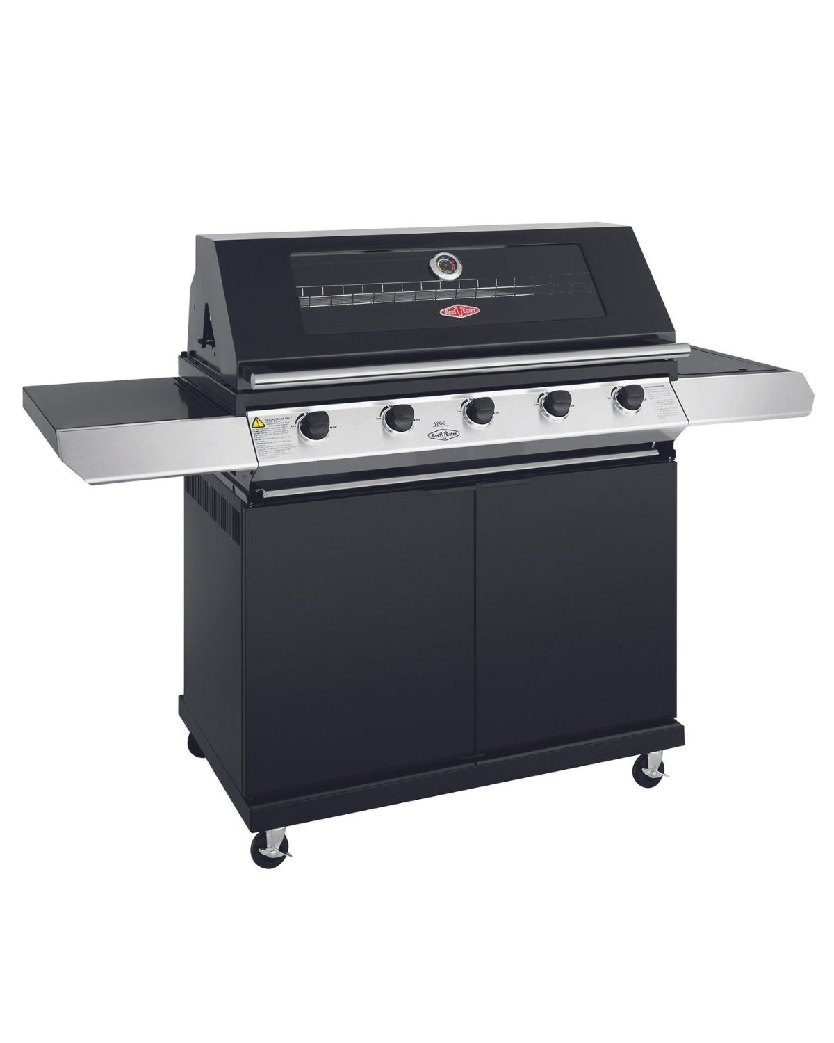 Beefeater 1200S Series - 5 Burner BBQ & Side Burner Trolley - The Outdoor Kitchen Company Ltd