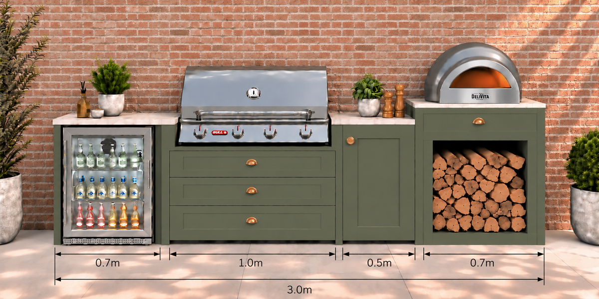 The Ashridge - 3m with Fridge, BBQ and Pizza Oven