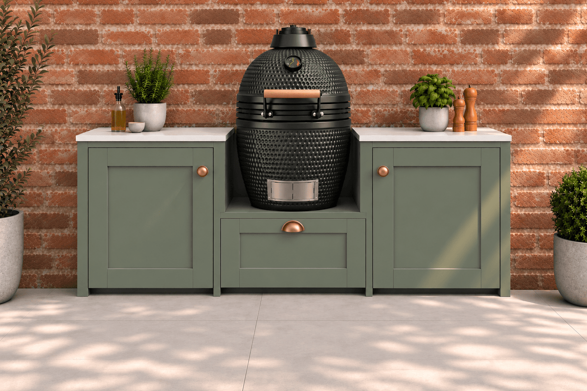 The Ashridge - 2m with Kamado - The Outdoor Kitchen Company Ltd
