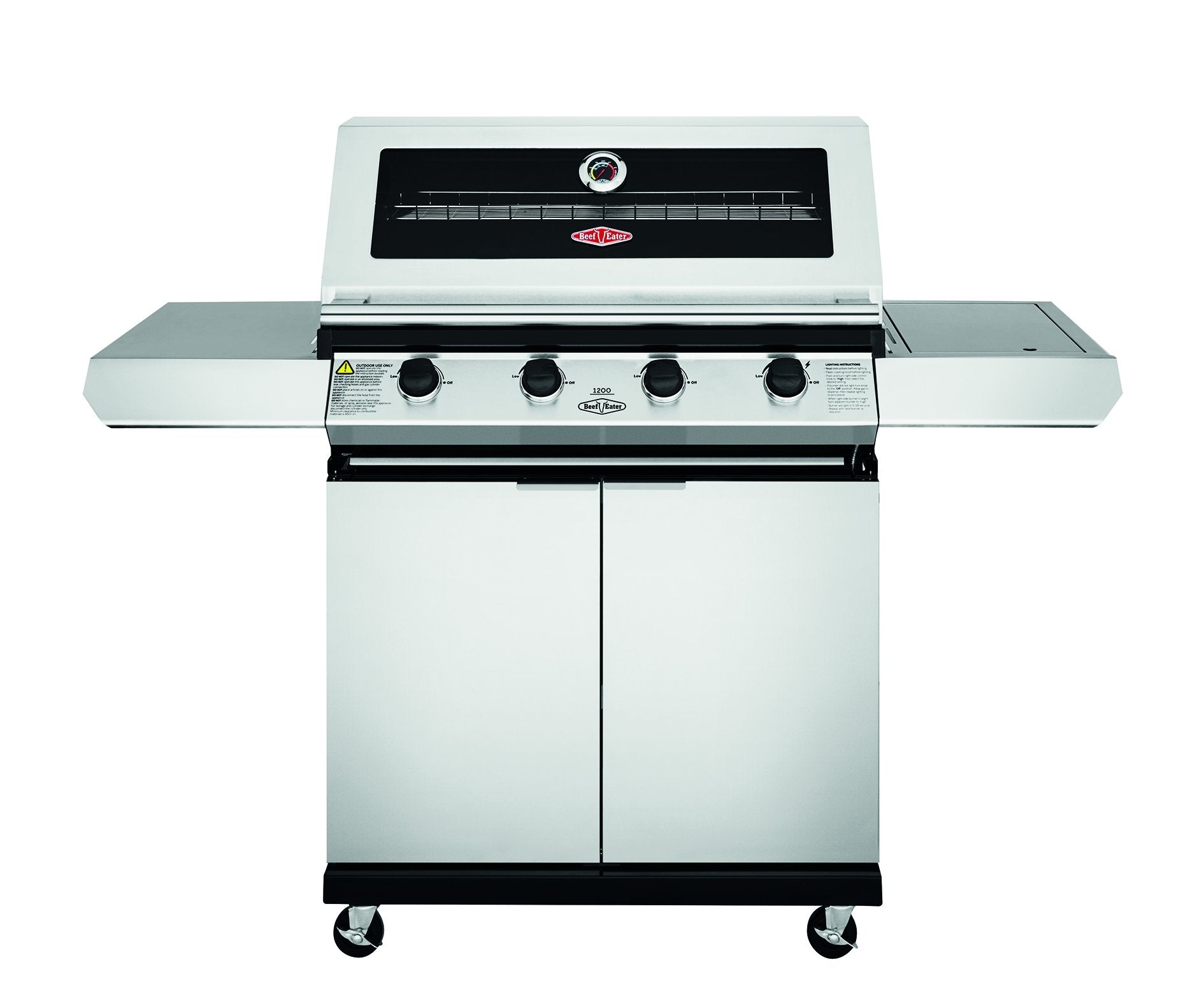 Beefeater 1200S Series - 5 Burner BBQ & Side Burner Trolley - The Outdoor Kitchen Company Ltd