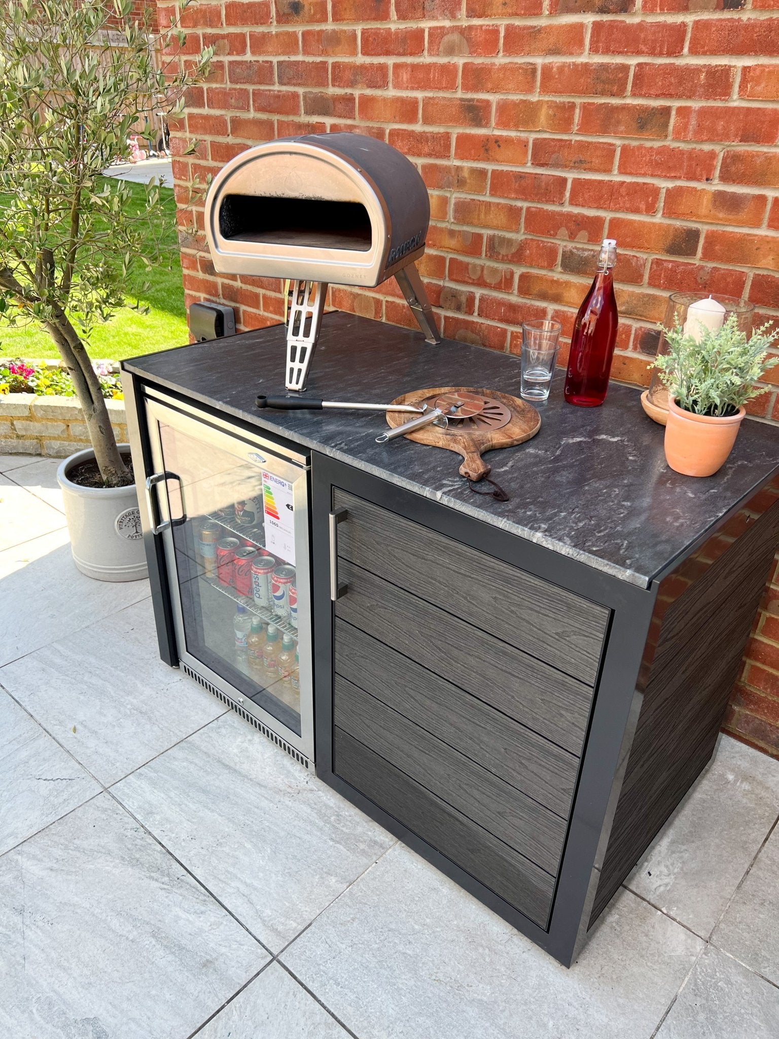 Fridge & Shelving Unit - The Outdoor Kitchen Company Ltd