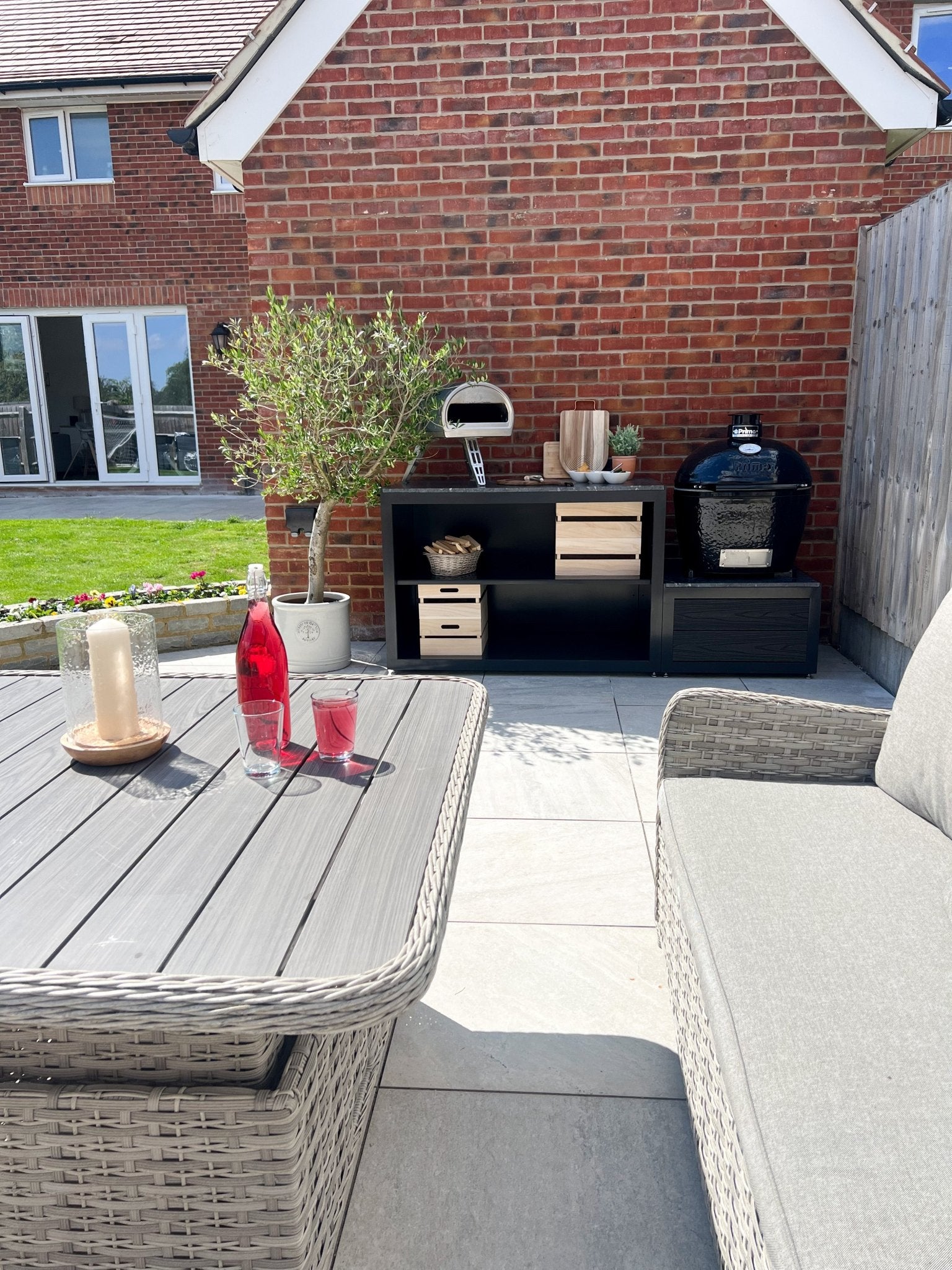 Shelves & Kamado Unit - The Outdoor Kitchen Company Ltd